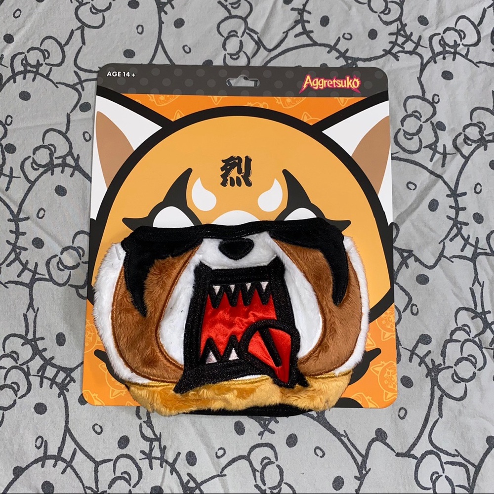Aggretsuko face mask